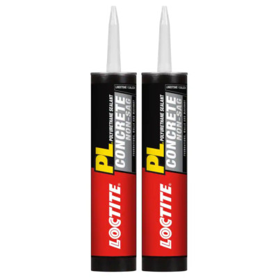 PL S10 10 Oz. Gray Concrete Crack and Masonry Polyurethane Sealant 2-Pack