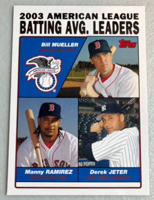 2004 Topps Derek Jeter Manny Ramirez #337 LL League Leader NM