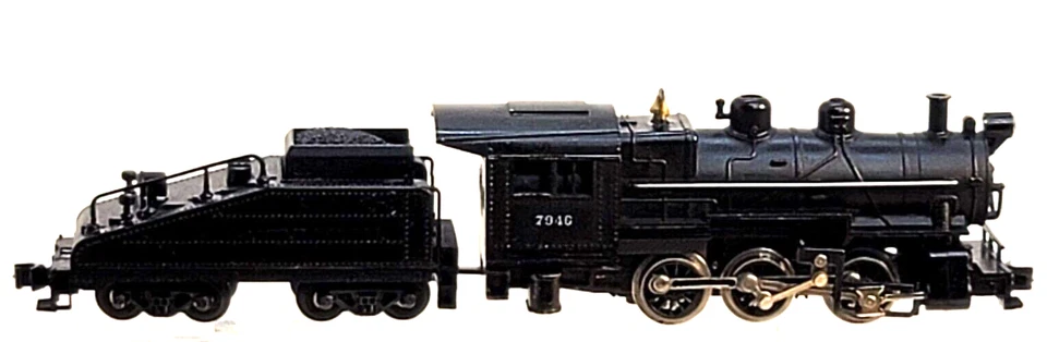 N Minitrix 2918 0-6-0 Loco & Slope Back Tender #7946 w/bell (Tested) knuc cplrs - Image 3 of 4
