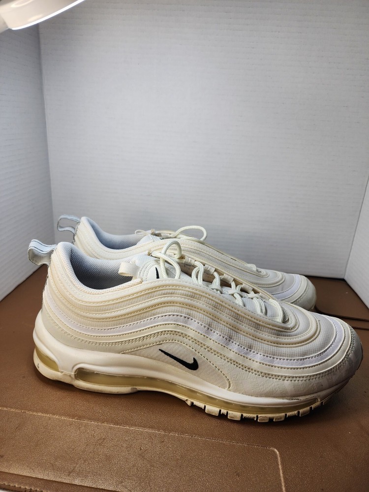 Nike Air Max 97 Reflective Logo White Cream Mens Size 11