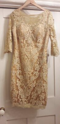 Pretty Dress! Bridal Wedding Ascot Formal, Gold, 60s style, Mob Mother of Bride