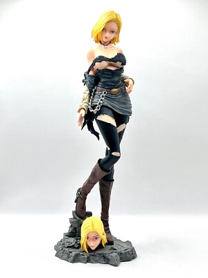 Dragon Ball Z Android 18 Fashion Girl 2 Heads Statue Action Figure Kids Toy