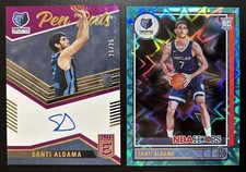 Santi Aldama 2021-22 Donruss Elite Pen Pals Purple Rookie On Card Auto /25 + 2