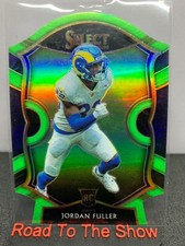 2020 Panini Select Concourse #75 Jordan Fuller RC Neon Green Die-Cut Prizm