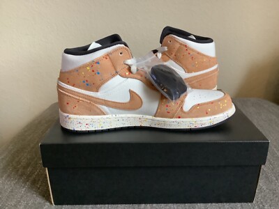 Nike Air Jordan 1 Mid SE Brushstroke Paint Splatter DA8005-100