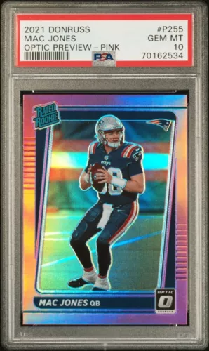 2021 Mac Jones RC Donruss Optic Preview -Pink PSA 10 