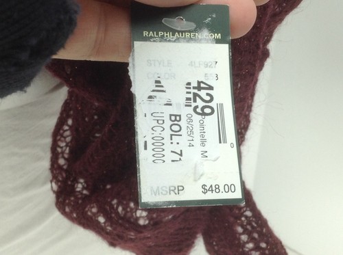 Women's RALPH LAUREN Burgundy MOHAIR Blend Long Scarf - $48 MSRP - Picture 6 of 9