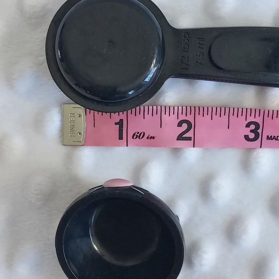 Black Cat Baking 5 Piece Stackable Nesting Measuring Spoons Joie Meow Retro Look - Image 4 of 4