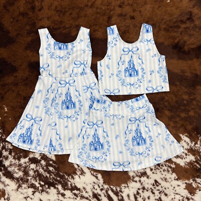 Kids Girls Athletic Wear Sibling Castle Running Yoga Tank Set With Under