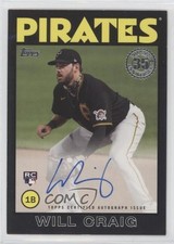 2021 Update 1986 Topps Baseball Black 175/199 Will Craig #86B-WC Auto 1o0