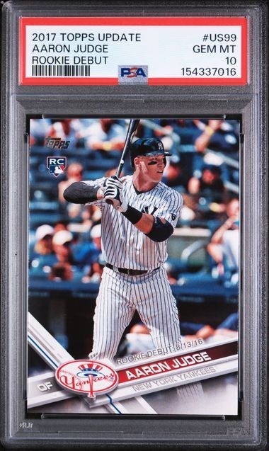 2017 Topps Update #US99 Aaron Judge RC-Rookie Yankees graded PSA 10 Gem Mint