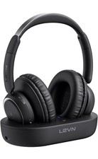 LEVN Bluetooth Wireless TV Headphones Watching Wireless Seniors Black LE-HS018
