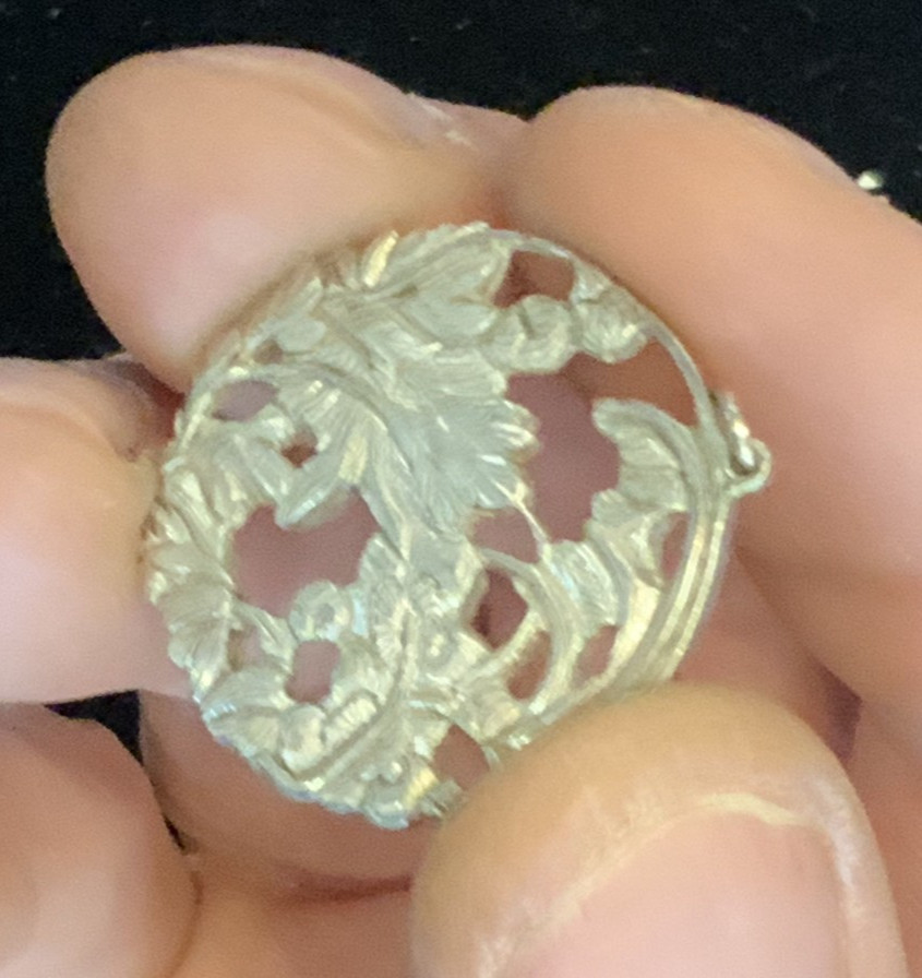 Vintage necklace medallion, solid silver - image 3