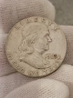 Nice Au 1963 P Mint Franklin Silver Half Dollar.  #35