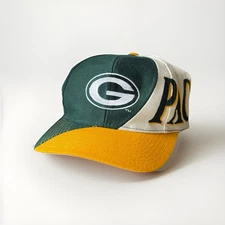 RARE Vintage Drew Pearson Swirl Hat Green Bay Packers NFL Snapback Hat Green
