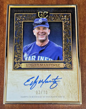 2025 Topps Gilded Collection Edgar Martinez Onyx Gold Framed HOF Auto /10