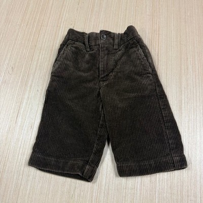 Vintage Polo Ralph Lauren Baby Corduroy Pants 9 months Ideal Zip dark brown
