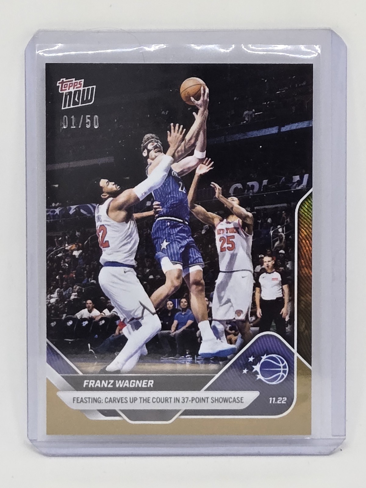 2025-26 Topps Now FRANZ WAGNER Card 62 Gold Foil Parallel 01/50 Thanksgiving