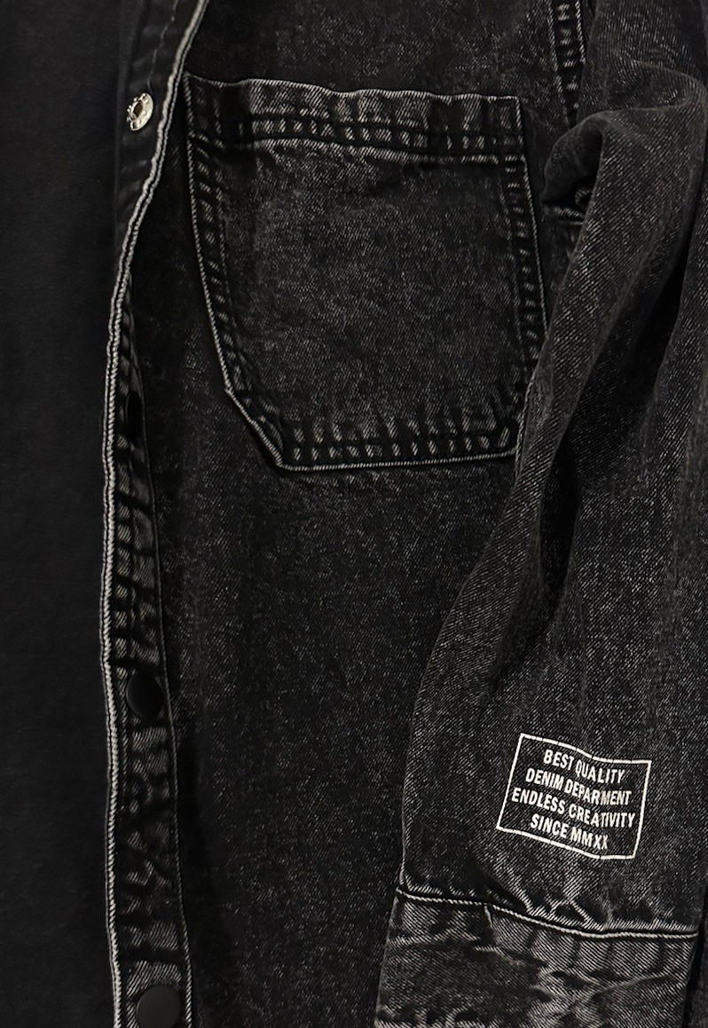 Zara Black White Patchwork Print Long Sleeve Butt… - image 7