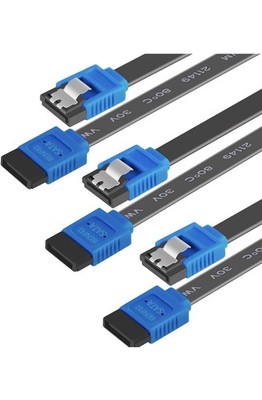 Benfei SATA III 6Gbps gerades Kabel 3er Pack - HDD SSD SATA 3 Datenkabel