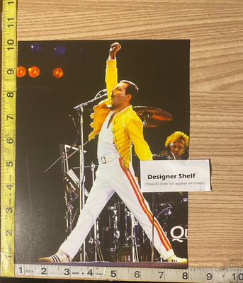 Freddie Mercury On Stage 1989 Performance Concert Scene Book Photograph