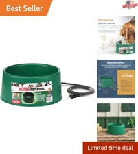 Durable 1.5 Gallon Heated Pet Bowl - Perfect for Winter Use with Multiple Pets