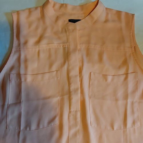 Ann Taylor Damen ärmelloses Tanktop Gr. XL pfirsich leichte Bluse Neu mit Etikett - Bild 2 von 10