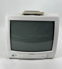 Vintage Admiral 14” CRT TV White Retro Gaming Model GOJ 12310 Remote Not Working