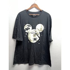 Disney Mickey Mouse Halloween Shirt Moon Ears Glow In Dark Graphic Tee NWT 2XL
