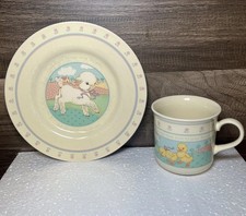 VTG 1984 Hallmark Baby  s Heirloom Collection Child Dish Set Ducklings mug plate