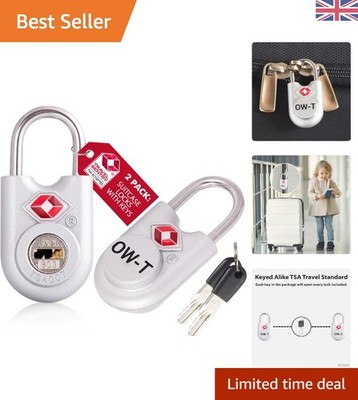 Sichere TSA-zugelassene Gepäckschlösser - 2er-Pack silber gleichschließend Reisekoffer...