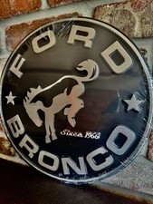 Ford Bronco Since 1966 12 Round Embossed Aluminum Sign Garage Mancave Sheshed