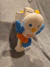Vintage Fisher Price 1101 Crib Toy Music And Plush Rattle 1980s Nursery Infant