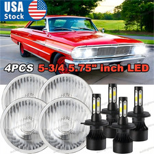 For Ford Galaxie 500 1962-1974 4pcs 5.75 5-34 Round Led Headlights Halo Drl For Ford Galaxie 500 1962-1974 4pcs 5.75 5-34 Round Led Headlights Halo Drl