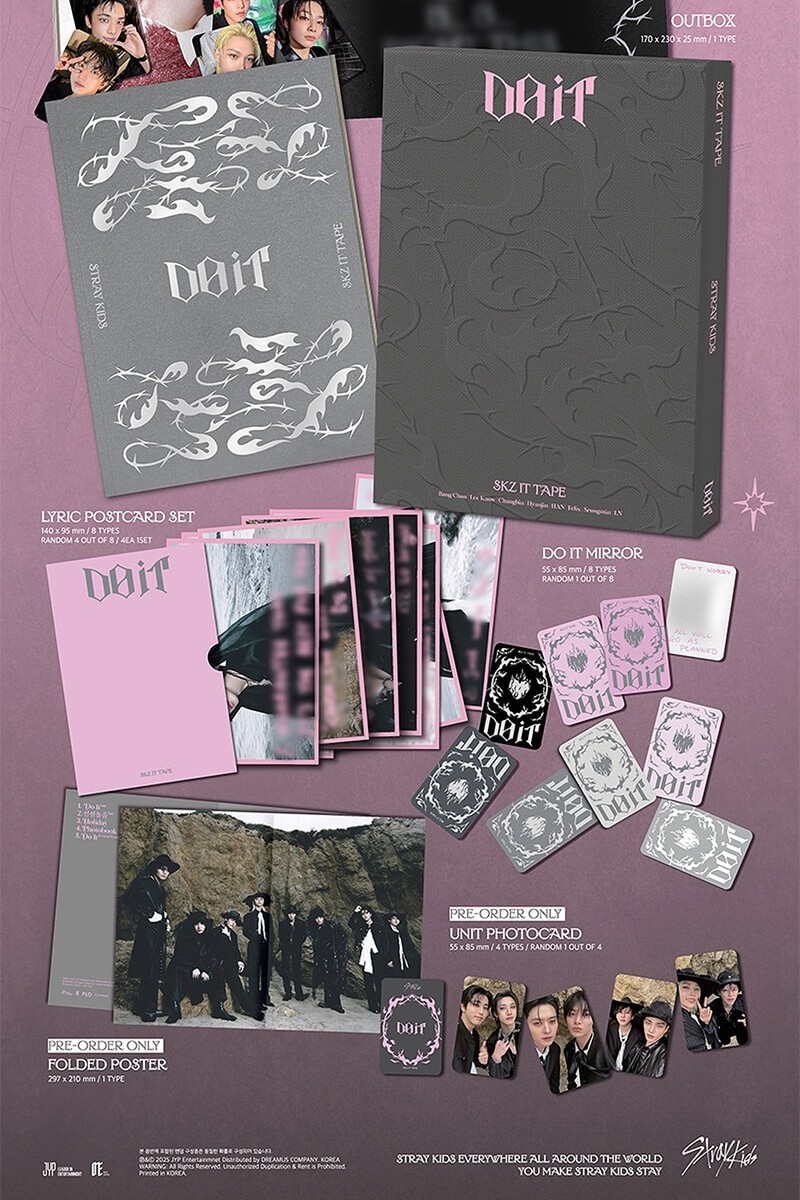 STRAY KIDS SKZ IT TAPE [DO IT] Album DO Ver/CD+Photo Book+6 Card+