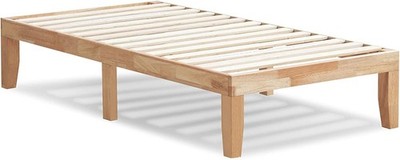 14 Inches Wood Platform Bed Frame Twin Size, Wooden Mattress Foundation with