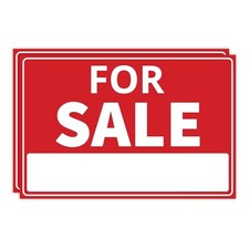 2PC For Sale Sign Car, 12 Inches by 8 Inches - 20 mil For Sale 12x8 2PC