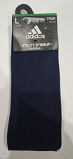 Adidas Baseball Stirrups Size L 7" Nylon Utility Stirrup Socks Team Navy