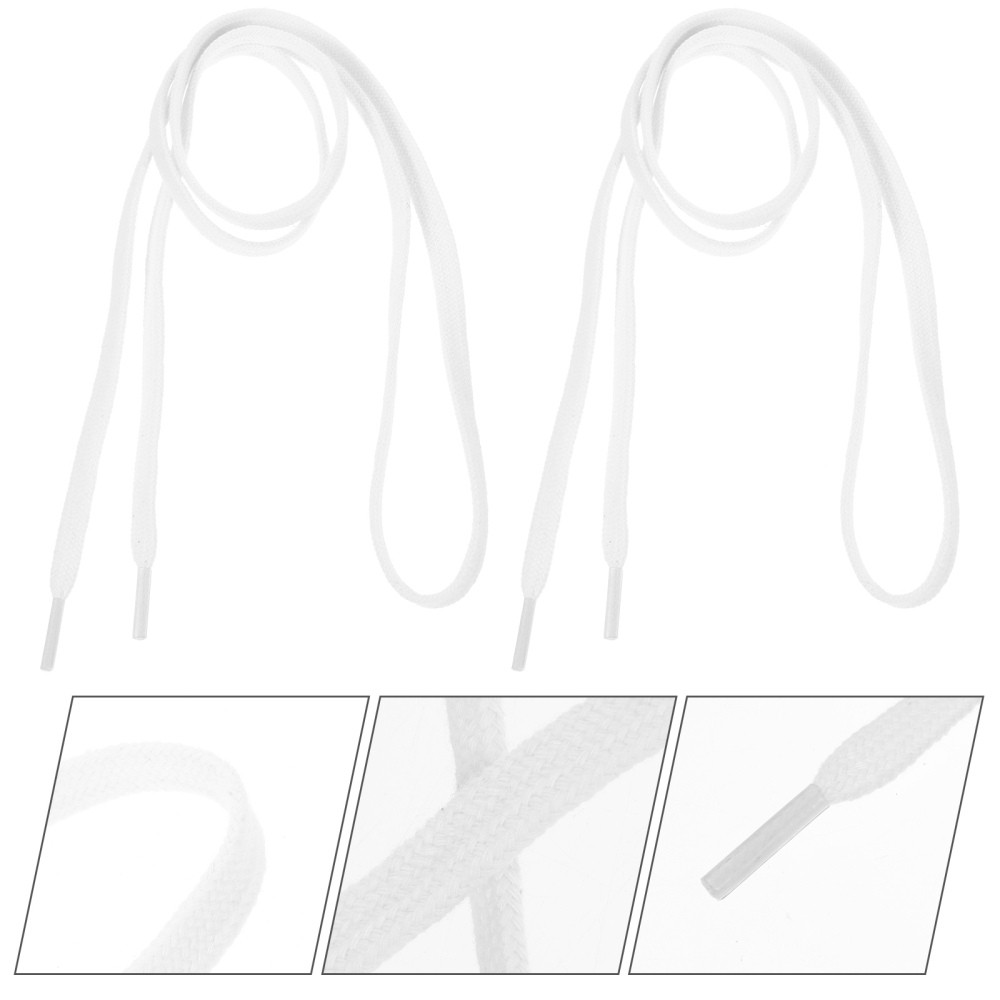 APL 3 Paia Scarpe da Basket e Lacci Piatti per Sneakers Cotone Largo Shoestring