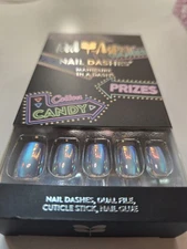 Red Aspen Nail Dashes "Neon Lights And Starry Nights Neeve" Short Coffin