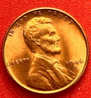 1946-S Lincoln Wheat Cent Penny GEM RED BU From an Original Bank Roll