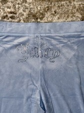 Juicy Couture Velour Flare Sweatpants Light Blue Y2K Lounge Pants Womens Size XL