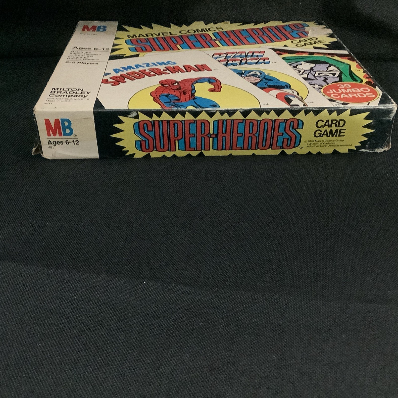 Vintage 1978 Marvel Comics Super-Heroes Card Game –Instruction Card Original Box