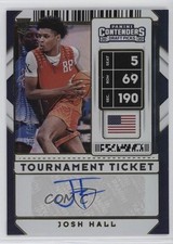 2020 Contenders Draft Picks Sticker Tournament Ticket 4/49 Josh Hall Auto 0rd2