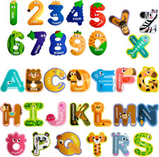 Magnetic Letters and Numbers,Colorful ABC Animal Alphabet Fridge Magnets,Educati