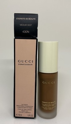 Gucci Foundation 24 Hour Full Coverage Luminous Matte Medium Deep 430N NIB 1 oz