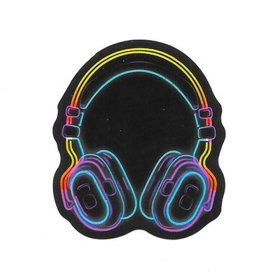 Retro Headphones Vinyl Sticker Neon Airbrush Aesthetic Decal Glow Music Dj Art