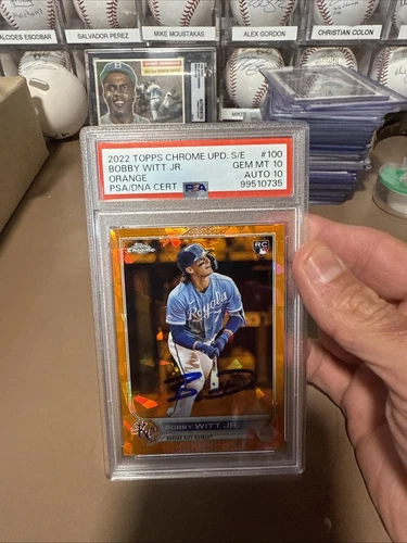 BOBBY WITT JR 2022 Topps Chrome Update Sapphire ORANGE rc Refractor PSA 10 /25