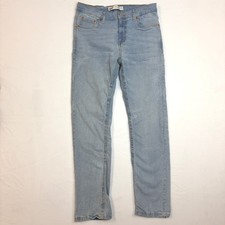 Levis 502 Regular Taper Jeans Mens 29x31 Light Wash Blue Denim Boys 18 reg.