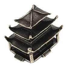 Statua mini padiglione modello gazebo ottone pagoda cinese scultura zen